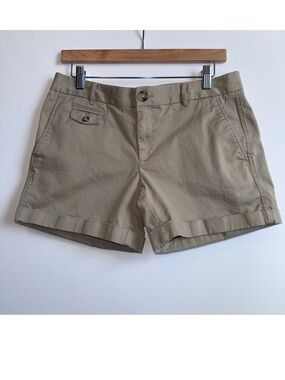 Banana Republic City Chino Shorts Size 6 Khaki Tan Safari Chic Coastal Preppy